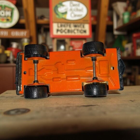 Vintage 80s Nylint Ford Bronco Truck Pressed Steel Bass Chaser Orange 8” - Picture 6 of 11